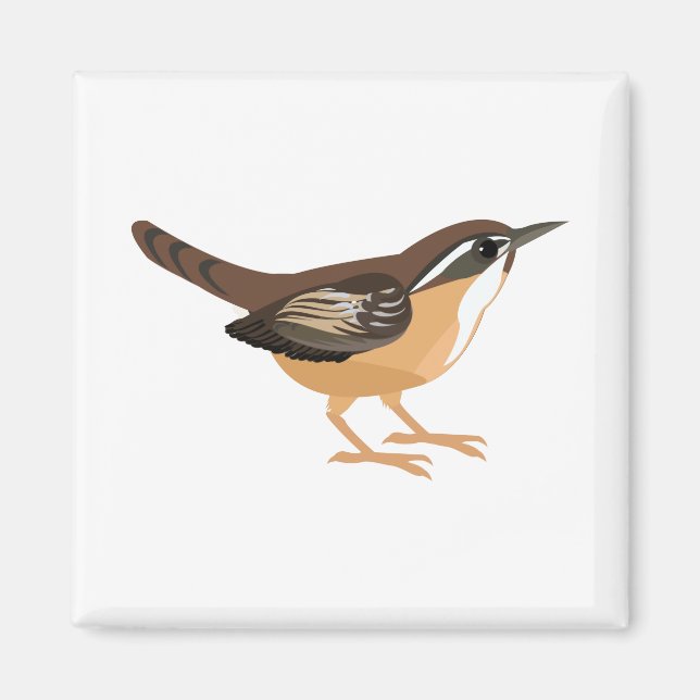 Aimant Cute Carolina Wren (Devant)