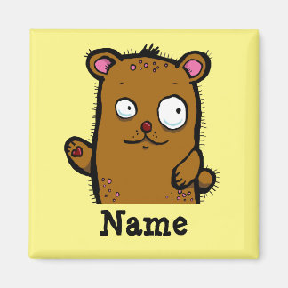 Aimant Cute Cartoon Bear Wuilding