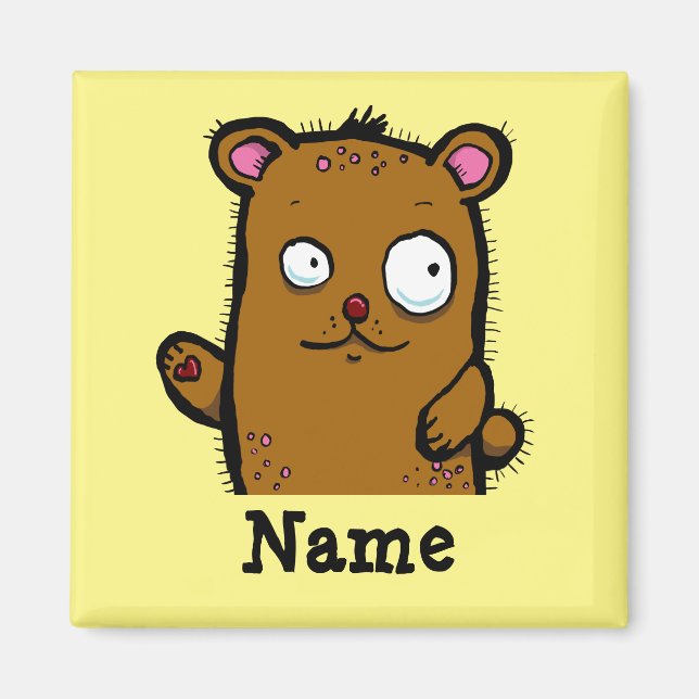 Aimant Cute Cartoon Bear Wuilding (Devant)