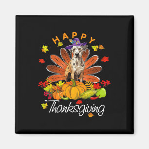 Aimant Cute Catahoula Leopard Chien Bon thanksgiving Turk
