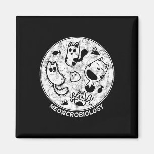 Aimant Cute chat Bactéries désinfectées Microbiologie Sci