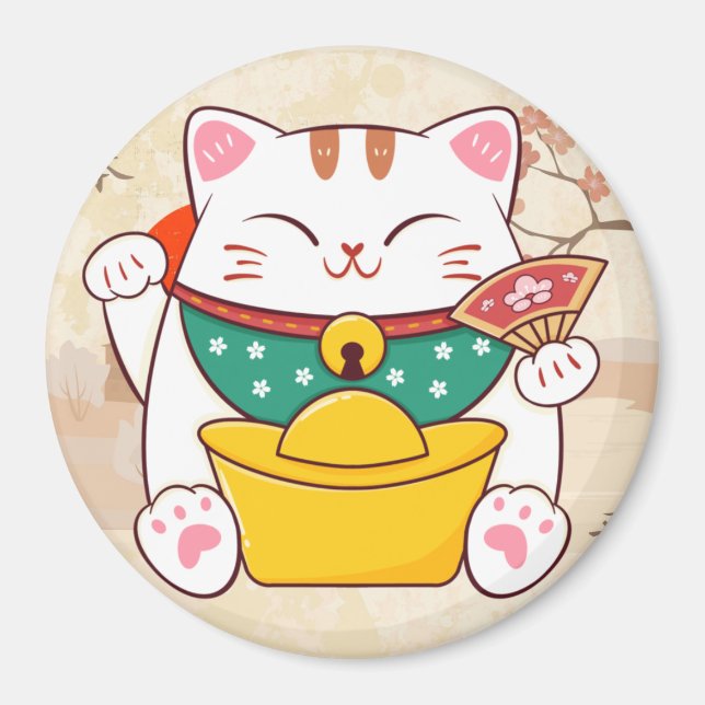 Aimant Cute Chat Lucky (Devant)