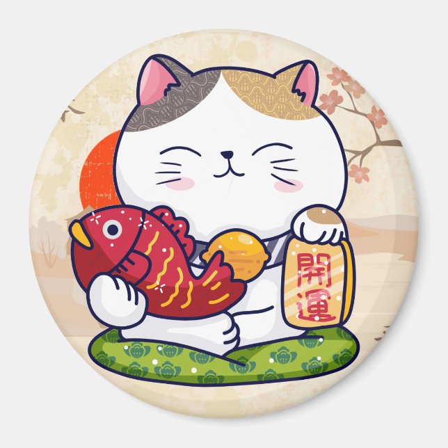 Aimant Cute Chat Lucky (Devant)