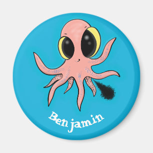 Aimant Cute, cheeky baby octopus cartoon