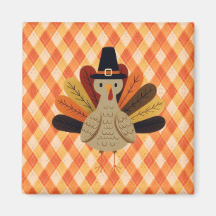 Aimant Cute, classique/vintage Thanksgiving Turquie