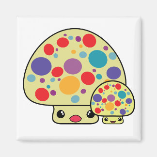 Aimant Cute Colorée Posé Kawaii Champignons Toadstools
