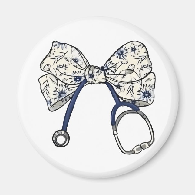 Aimant Cute Coquette Bow Coquette Bow Nurse Nurse (Devant)