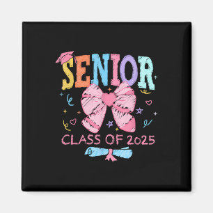 Aimant Cute Coquette Bow Senior 2025 Cl De 2025 Graduatio