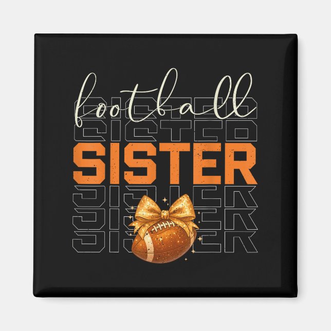 Aimant Cute Coquette Bow Srt Fantasy Football Sister Foot (Devant)