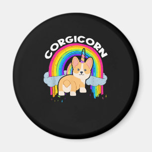 Aimant Cute Corgicorn _ Licorne Arc-en-ciel _ T-S pour pr