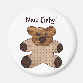 Aimant Cute Country Style Teddy Bear Nouveau bébé