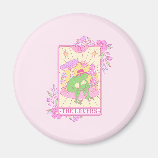 Aimant Cute Couple Frog - Les Amoureux (Devant)