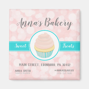 Aimant Cute Cupcake rose sur Pink Business Marketing