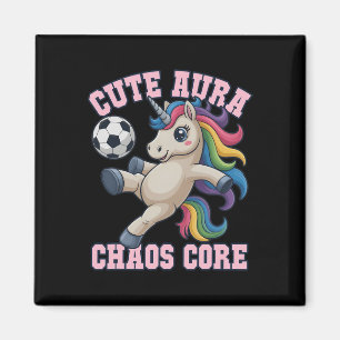 Aimant Cute Cute Aura Chaos Core Football Licorne Gagne F