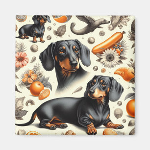 Aimant Cute Dachshund Motif