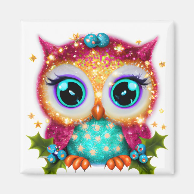 Aimant Cute et adorable Kawaii Baby Owl (Devant)