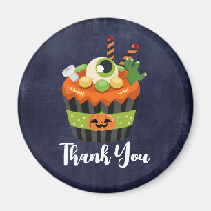 Aimant Cute et Déplaisant Merci Halloween Cupcake
