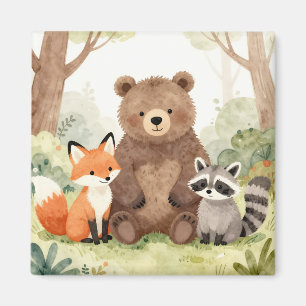 Aimant Cute Forest Friends Ours Renard Raton laveur Aquar