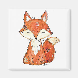 Aimant Cute Fox Whimsical