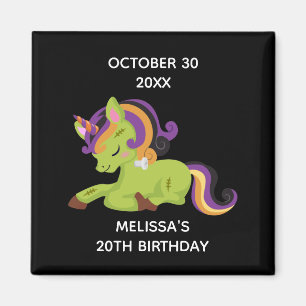 Aimant Cute Frankenstein Unicorn Halloween Birthday