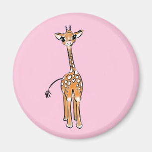 Aimant Cute Giraffe drawing, safari animals