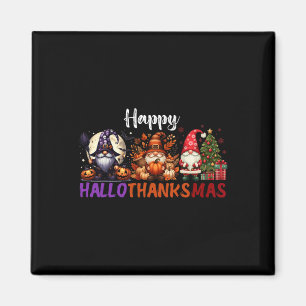 Aimant Cute Gnomes Joyeux Hallothanksmas Halloween Thanks