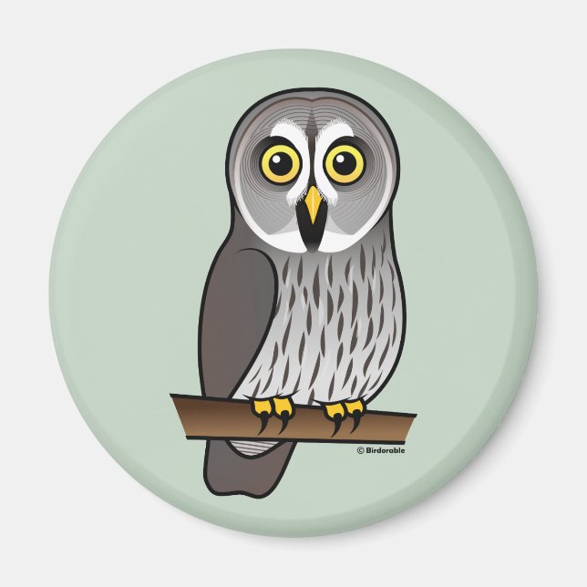 Aimant Cute Great Grey Owl (Devant)