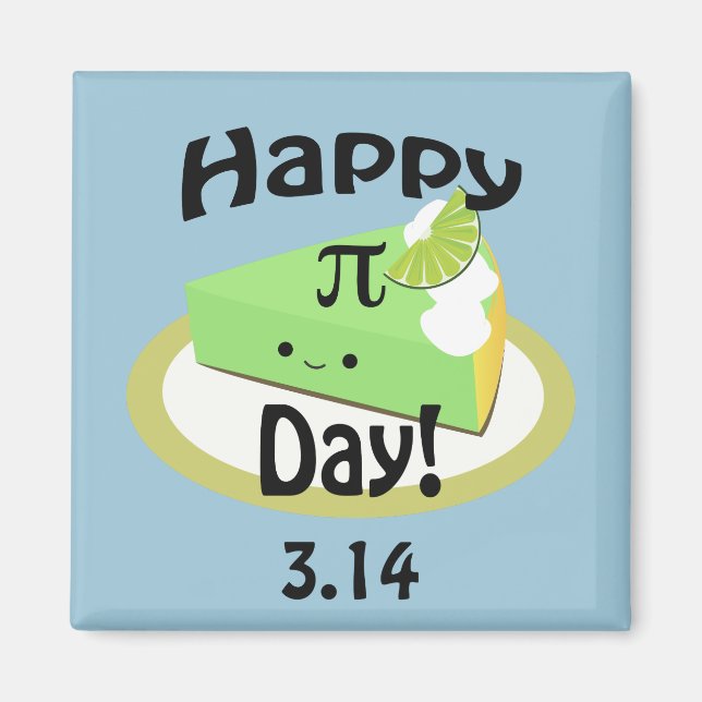 Aimant Cute Happy Pi Day (Devant)