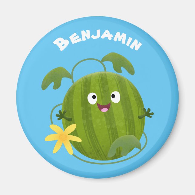 Aimant Cute happy smiling watermelon cartoon  (Devant)