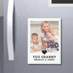 Aimant Cute Heart Love You Granny's Mother's Day Photo