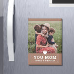 Aimant Cute Heart Love You Maman Fête des Mères Photo<br><div class="desc">Cute Heart Love You Mom Mother's Day Photo Magnet présente votre photo préférée avec le texte "(love heart) you Mom" en script moderne avec vos noms ci-dessous sur un arrière - plan de mousse mocha. Personnalisez en modifiant le texte dans la zone de texte fournie et en ajoutant votre propre...</div>