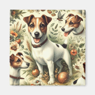 Aimant Cute Jack Russell Terrier Vintage