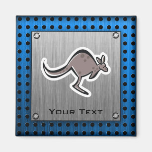 Aimant Cute Kangaroo; Metal look