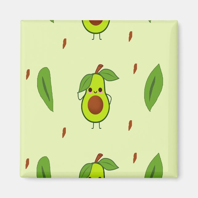 Aimant Cute kawaii avocat (Devant)