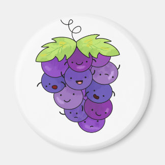 Aimant Cute Kawaii Bunch De Raisins