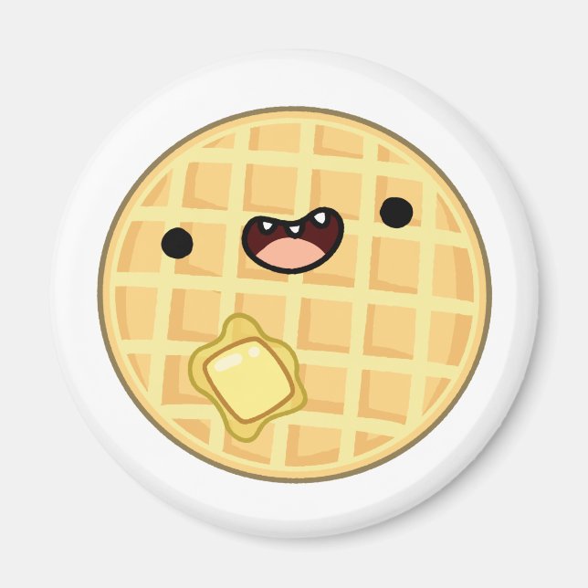 Aimant Cute Kawaii Butter Waffle (Devant)