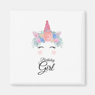 Aimant Cute Kawaii Colorful Rainbow Unicorn Birthday Girl