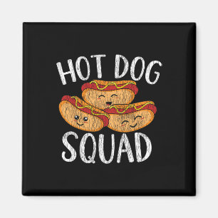 Aimant Cute Kawaii Hot Dog Squad Bbq Family Matching Men