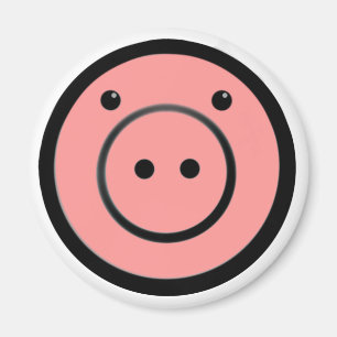 Aimant Cute Kawaii Pink Piggy Pig Vector Art