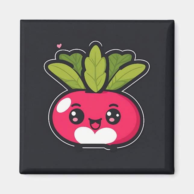 Aimant Cute Kawaii Radish (Devant)