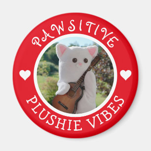Aimant Cute Kawaii Red Pawsitive Plushie Vibes Photo