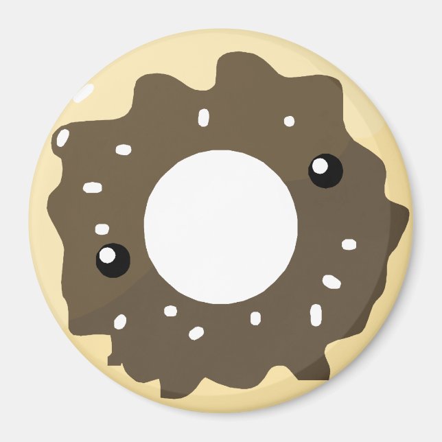 Aimant Cute Kawaii Style Chocolat Donut congelé (Devant)