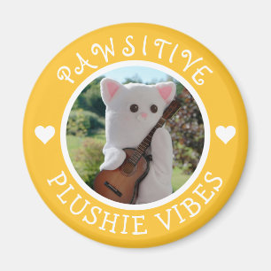 Aimant Cute Kawaii Vibes de Plushie Pawsitive Jaune Photo