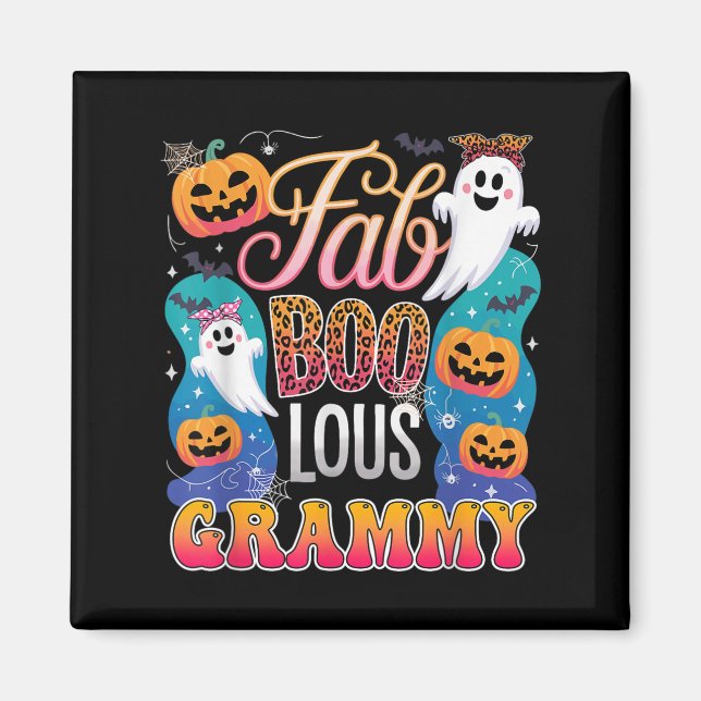 Aimant Cute Leopard Fab Boo Lous Grammy Soky Halloween Co (Devant)