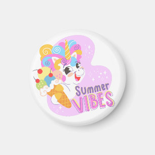 Aimant Cute licorne avec crème glacée
