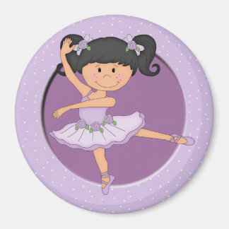 Aimant Cute lilac Ballerina 1 Nom personnalisé