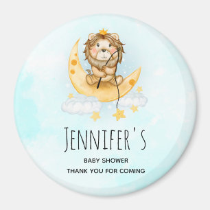 Aimant Cute Lion Fishing Baby shower d'aquarelle