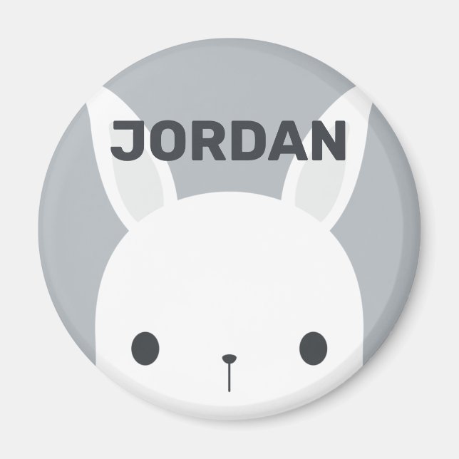 Aimant Cute Little Bunny Rabbit with Personalized (Devant)