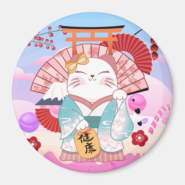 Aimant Cute Lucky Cat (Devant)
