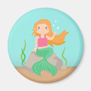 Aimant Cute Mermaid under the sea, for Girls